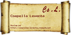 Csepella Levente névjegykártya