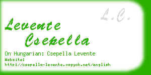 levente csepella business card
